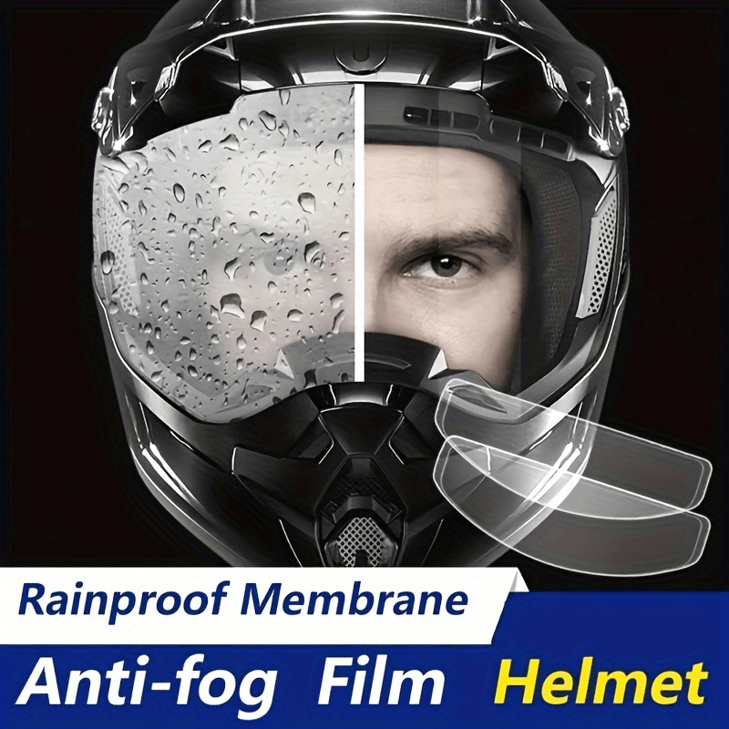 Adult Motorcycle Helmet Anti-Fog Rainproof Film 2pcs Durable Nano-Coating