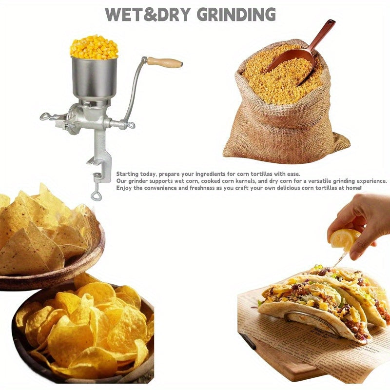 Qahva, bug'doy, don, makkajo'xori va unni maydalash uchun yuqori sifatli qo'lda don maydalagichlar.