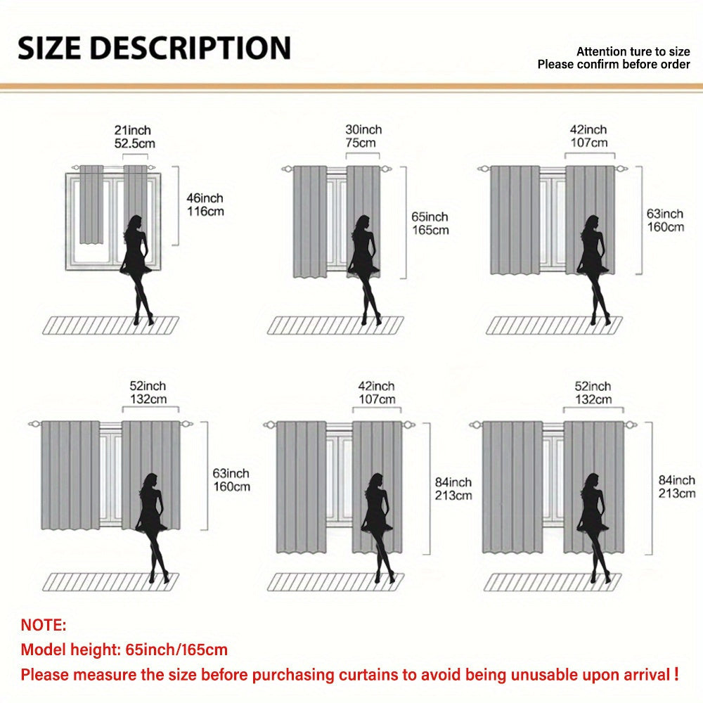 2-Piece Stained Glass Window Curtains for Home Decor in Bedrooms and Living Rooms