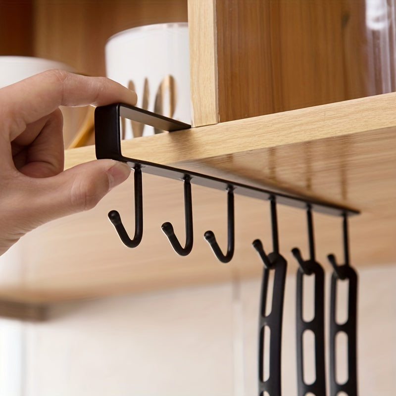 Cast Iron Hooks Seamless Nail-Free Wall Hangers for Kitchen and Wardrobe Storage