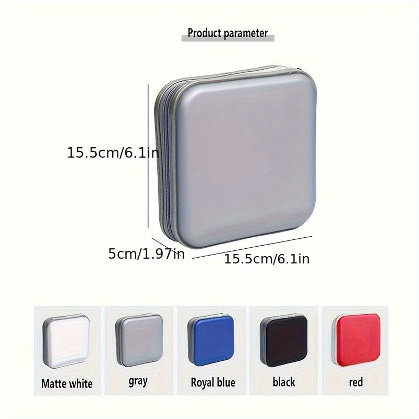 White Vintage Style Plastic CD Case Organizer 40pcs Lightweight Edge Paint