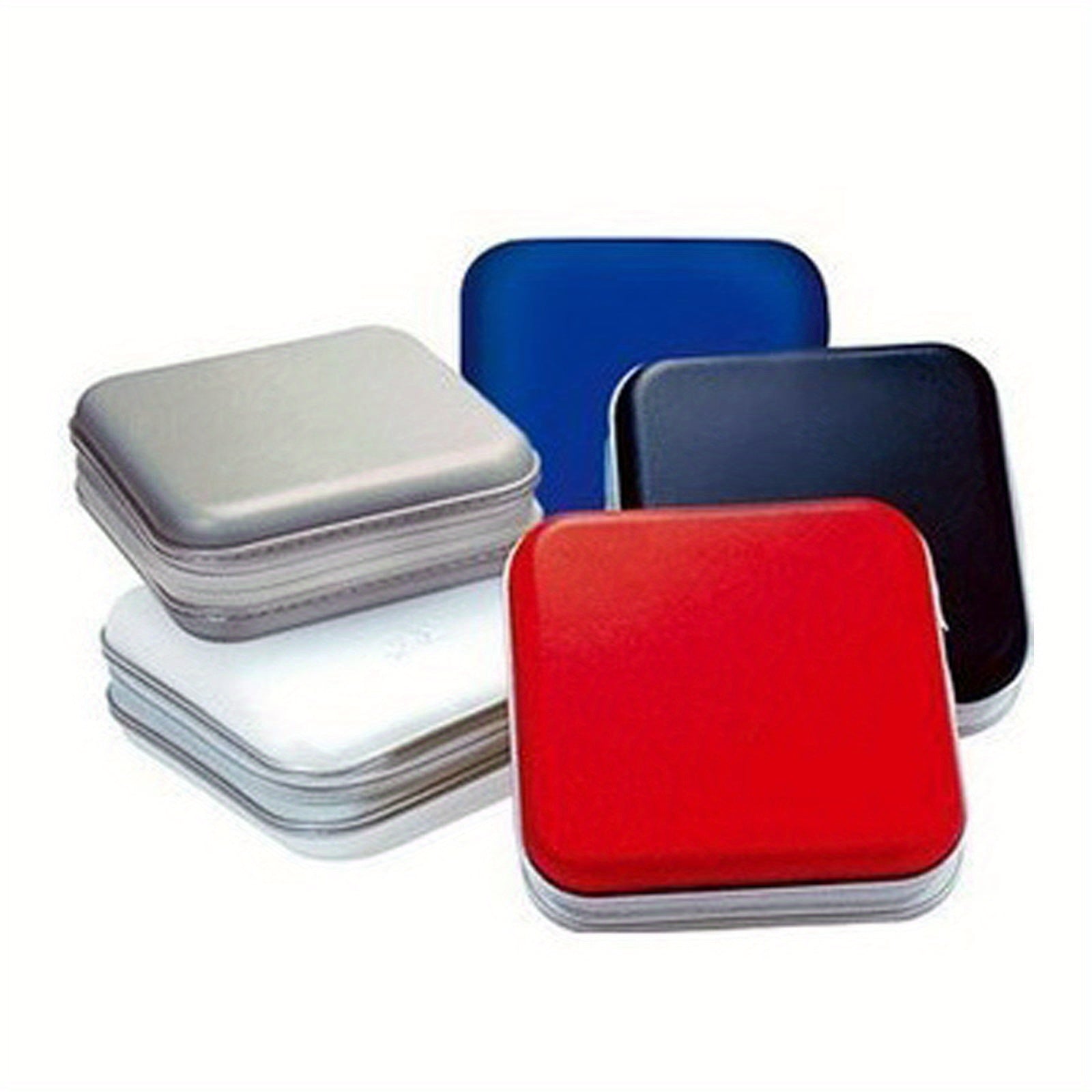 White Vintage Style Plastic CD Case Organizer 40pcs Lightweight Edge Paint