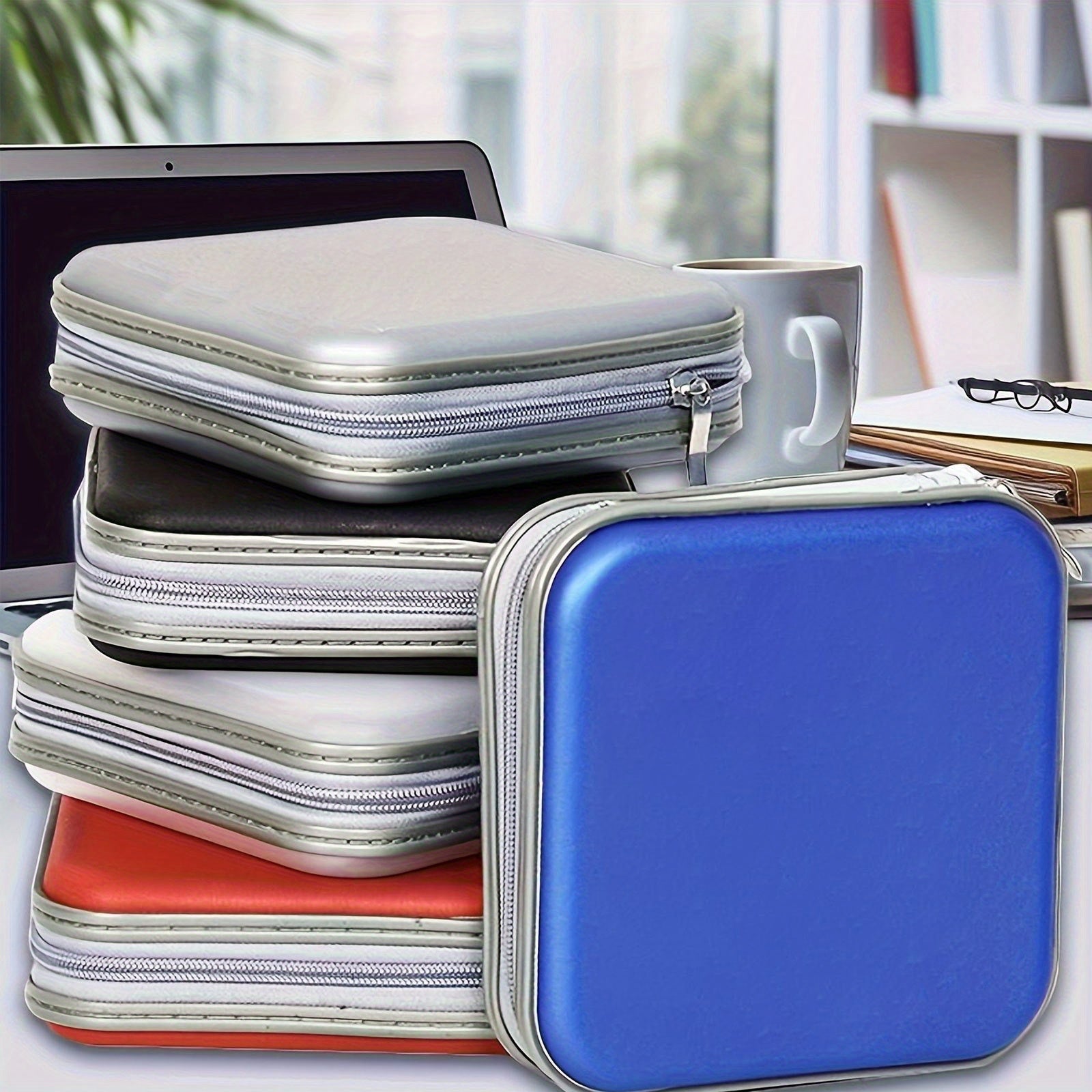 White Vintage Style Plastic CD Case Organizer 40pcs Lightweight Edge Paint