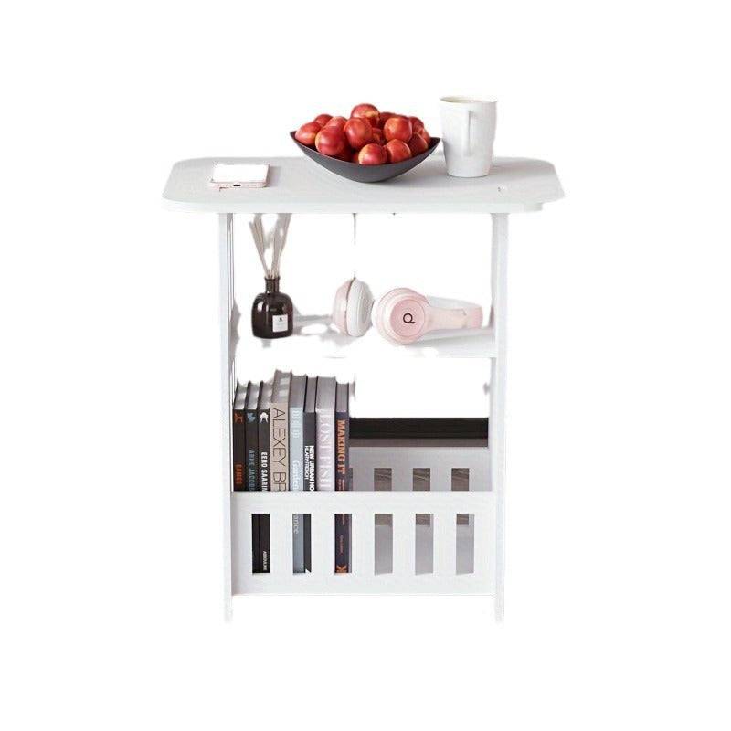 Multifunctional Side Table with Storage Compartments in Classic Style