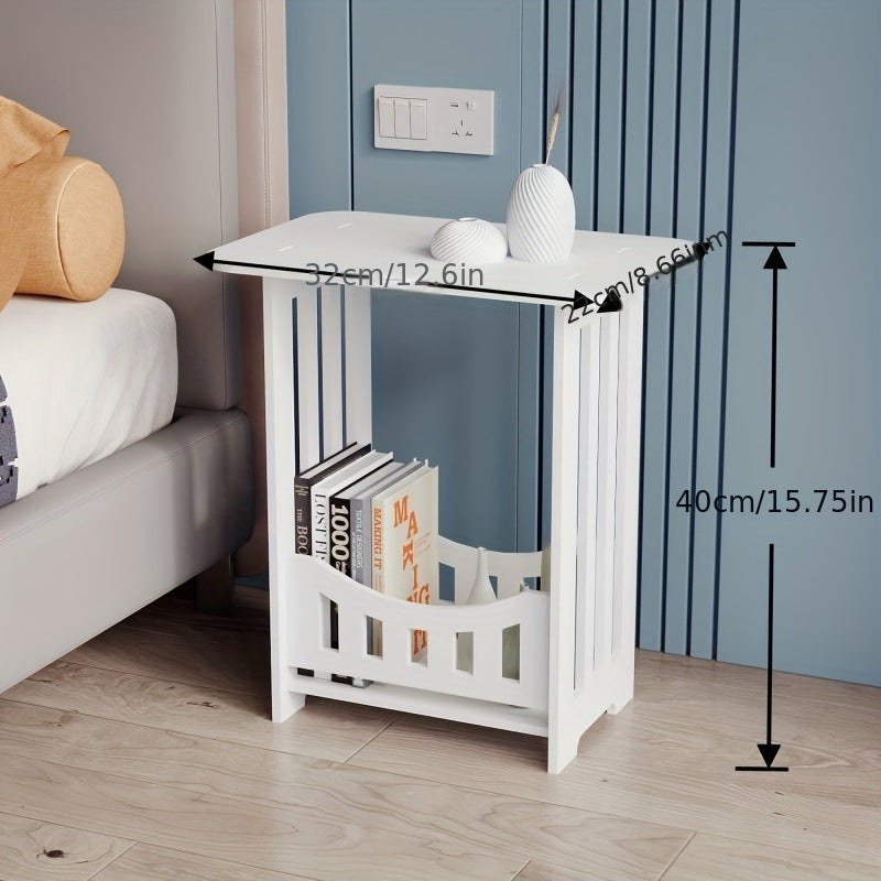 Multifunctional Side Table with Storage Compartments in Classic Style