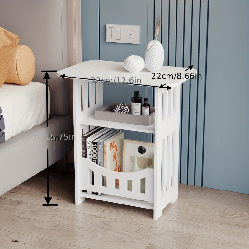 Multifunctional Side Table with Storage Compartments in Classic Style