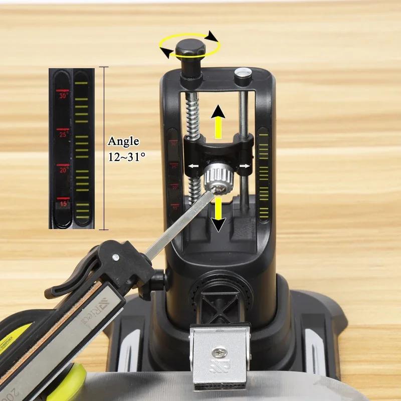 Точилка для ножей Ruixin Pro III с фиксированным углом и 4 точильными камнями, усиленная основа.