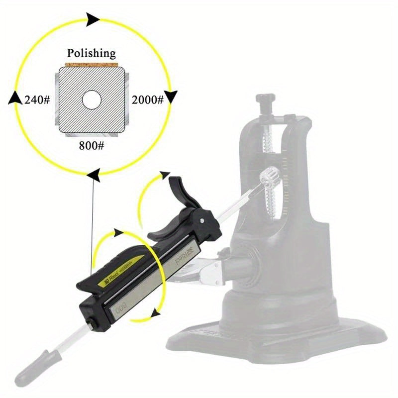 Afilador de cuchillos Pro III con piedra de afilar de 4 ruedas de ángulo fijo base reforzada