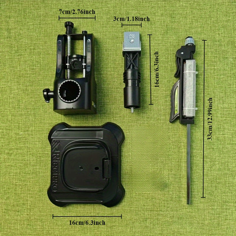 Точилка для ножей Ruixin Pro III с фиксированным углом и 4 точильными камнями, усиленная основа.