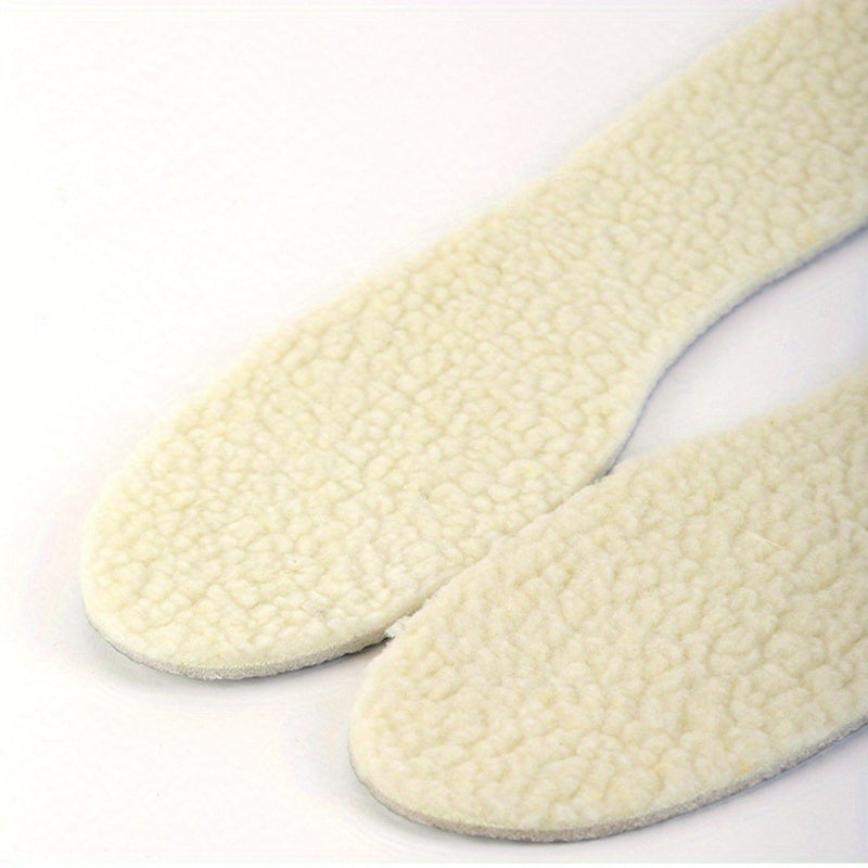 2 Pairs Warm Plush Aluminum Foil Insoles Waterproof Comfortable Shoe Pads