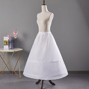 Women's Bridal Polyester Petticoat with 2 Hoops Adjustable Waist Lace-Up Back