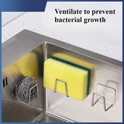 6-Piece Stainless Steel Kitchen Organizer Set Sink Area Storage Towel Rack Sponge Holder