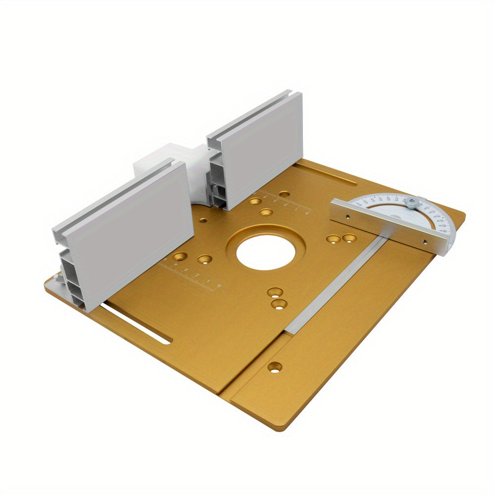 Aluminum Router Table Insert Plate with Miter Gauge for Woodworking Projects