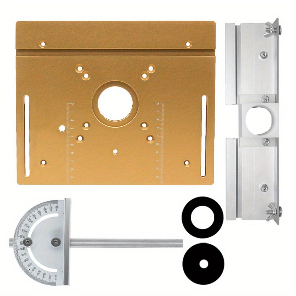Aluminum Router Table Insert Plate with Miter Gauge for Woodworking Projects