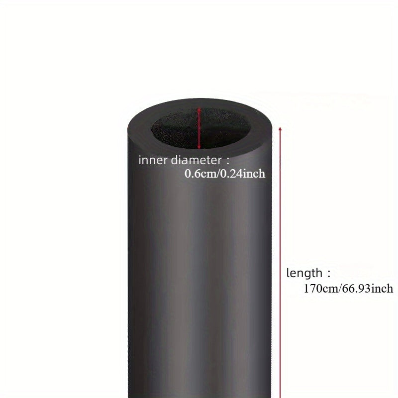 Водонепроницаемая черная трубка из губчатой резины длиной 170,69 см, предназначенная для использования в качестве теплоизоляционного трубчатого защитного кожуха в системах отопления, охлаждения и очистки воздуха.