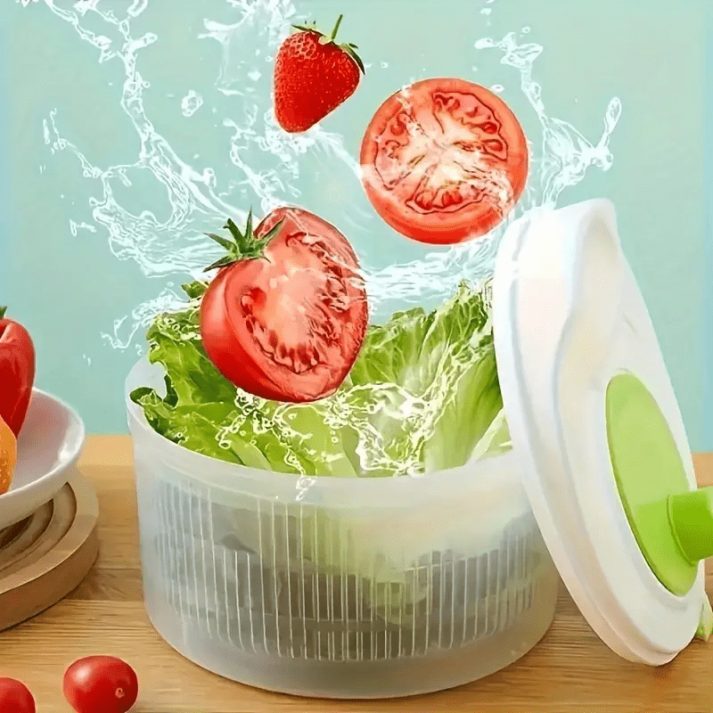 Multi-Functional Salad Spinner 3L Capacity Plastic No Power Needed