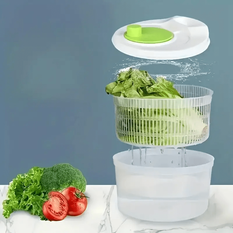 Multi-Functional Salad Spinner 3L Capacity Plastic No Power Needed