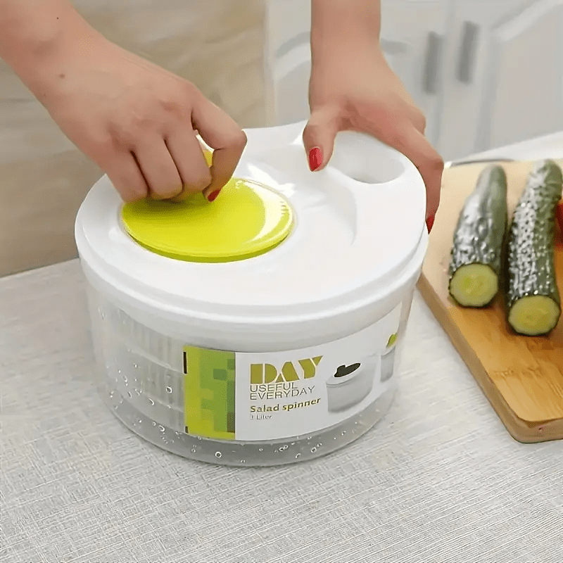 Multi-Functional Salad Spinner 3L Capacity Plastic No Power Needed