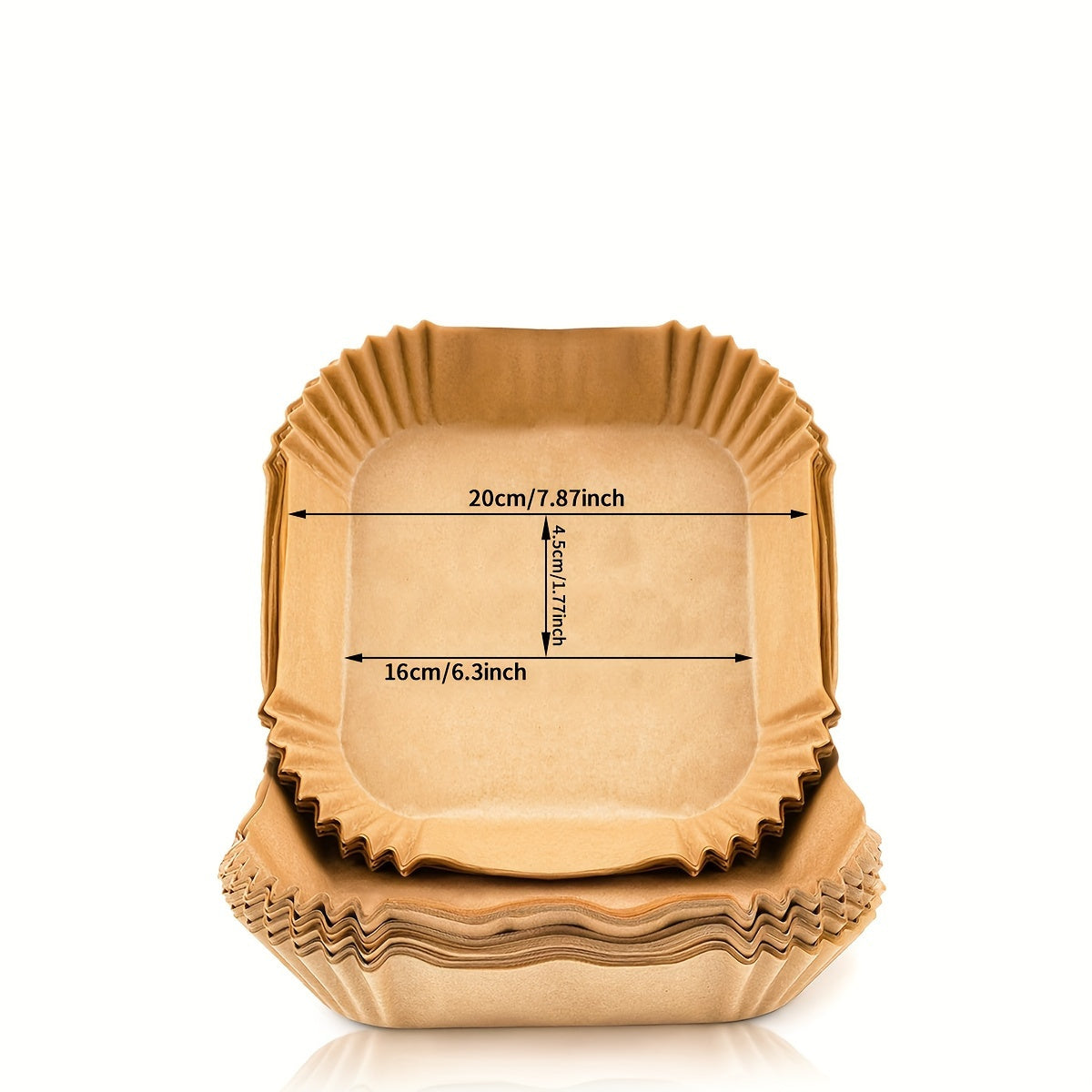 100 Non-Stick Disposable Parchment Paper Liners for Air Fryers, Oil-Proof, Absorbent, 70 Count