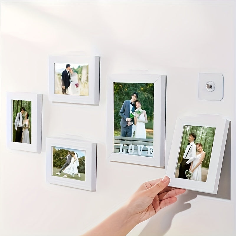 Self-Adhesive Picture Hangers Set for Photos Posters Wall Decor No Drilling Strong Adhesive Hooks