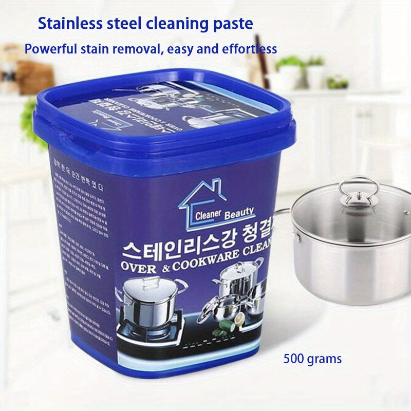 Dawn Beauty Stainless Steel Cookware Cleaner - Rust & Grease Remover, Non-Electric Kitchen Degreaser - Blue Container