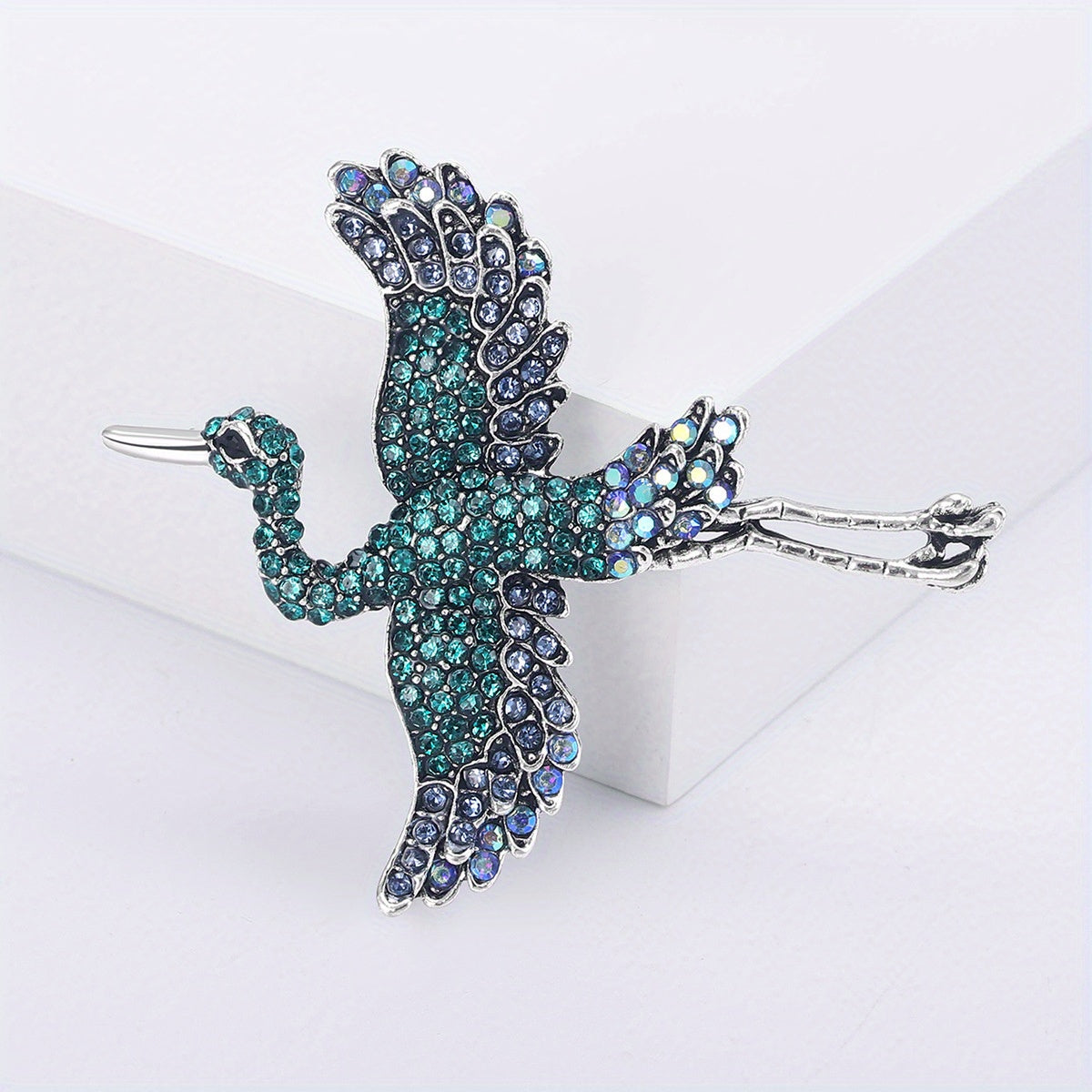 Rhinestone Brooch Pin for Women Retro Lapel Accessory Suit Coat Dress