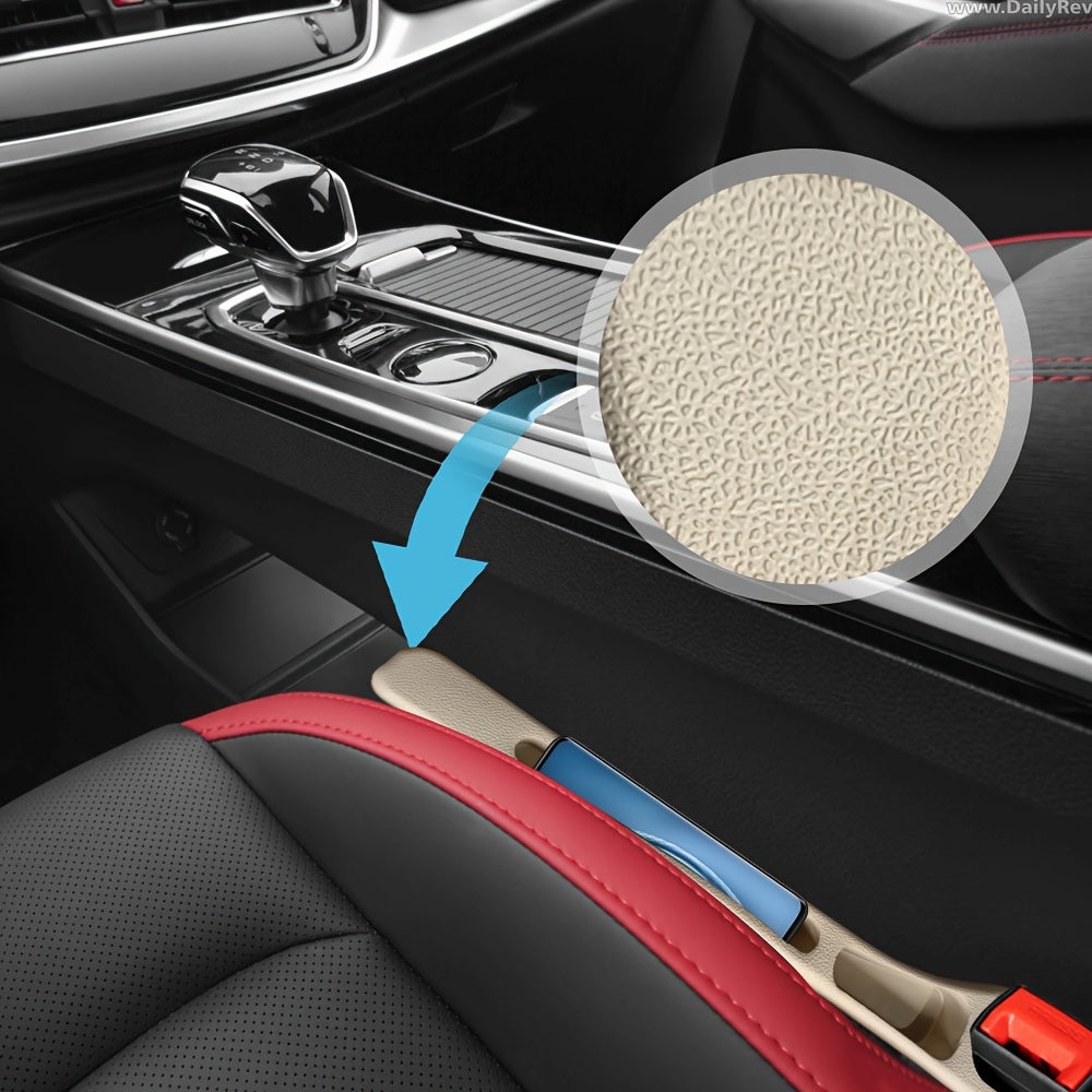 Pack de 2 rellenadores de huecos para asientos de coche con soporte para teléfono, organizador duradero de EVA