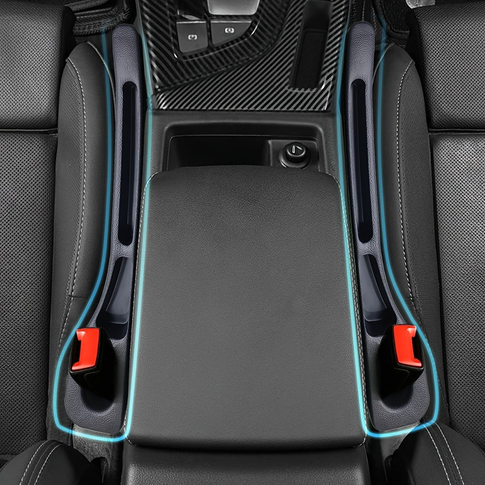 Black EVA Car Seat Gap Fillers with Phone and Key Holders Durable Multi-Slot Organizer
