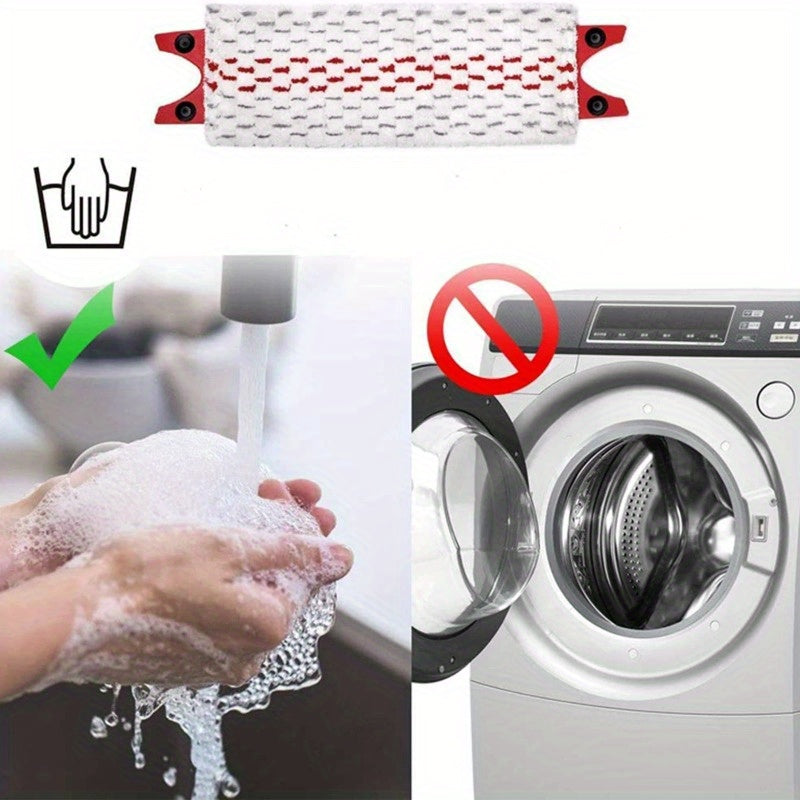 Microfiber Mop Pads 2-Pack, Reusable Flat Mop Heads, Fast-Drying, Durable