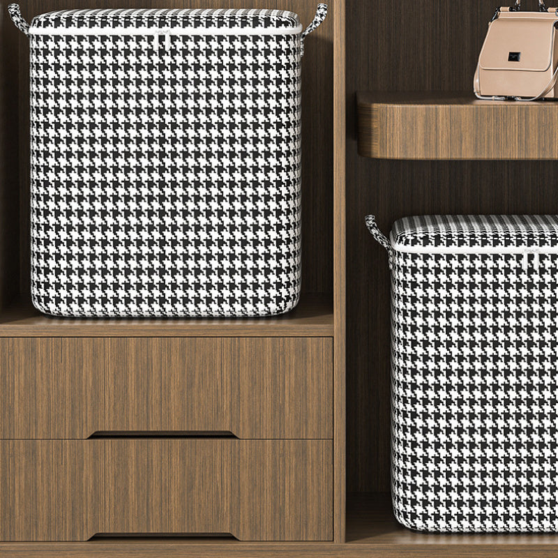 Bolsa de almacenamiento para edredón espaciosa con cremallera y tela de pata de gallo, organizador debajo de la cama