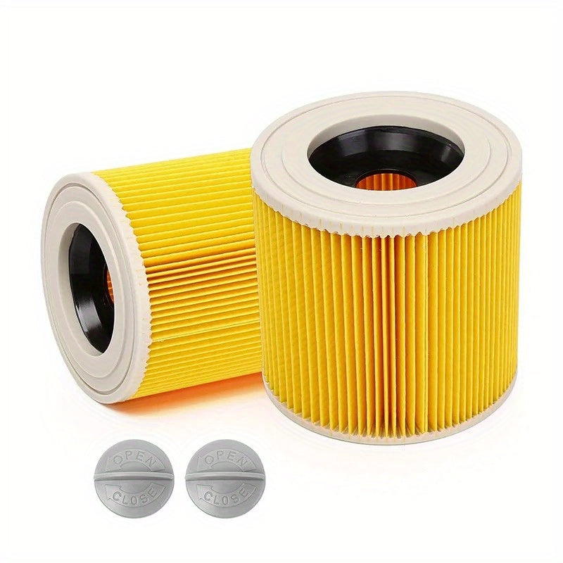 Set of 2 Replacement Filter Elements for Wet Dry Vacuum Cleaners Household Cleaning