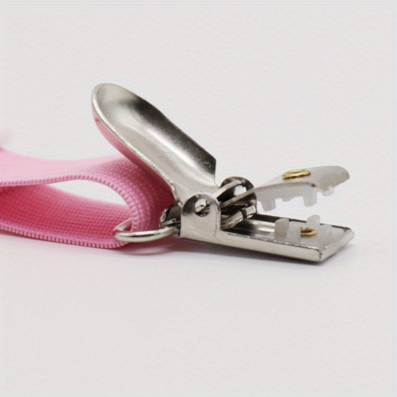 Three-Pack Gray Adjustable Sheet Clips for Bedding and Curtains