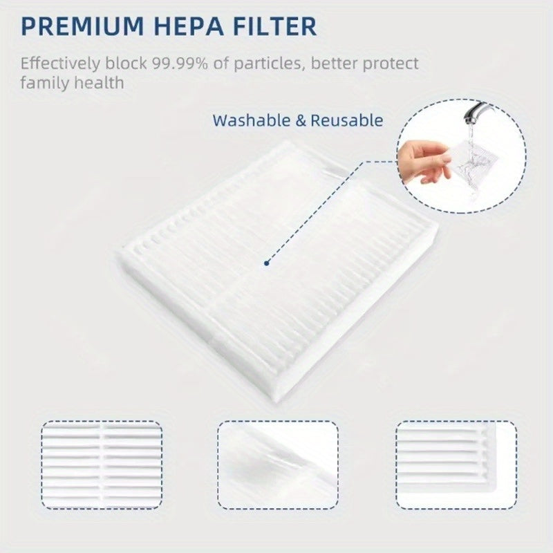 Four Pack HEPA Filter Replacement for Robot Vacuums Compatible with E10 B112 E12 C103