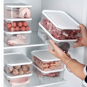 5/10 Pcs Polypropylene Refrigerator Storage Box with Lid 1200ml Food Safe