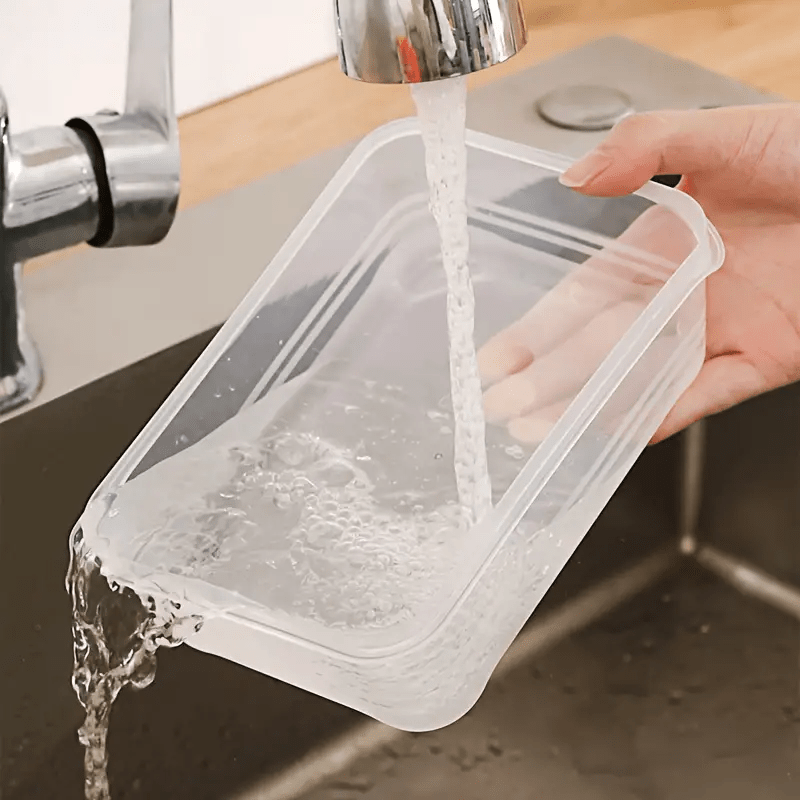5/10 Pcs Polypropylene Refrigerator Storage Box with Lid 1200ml Food Safe