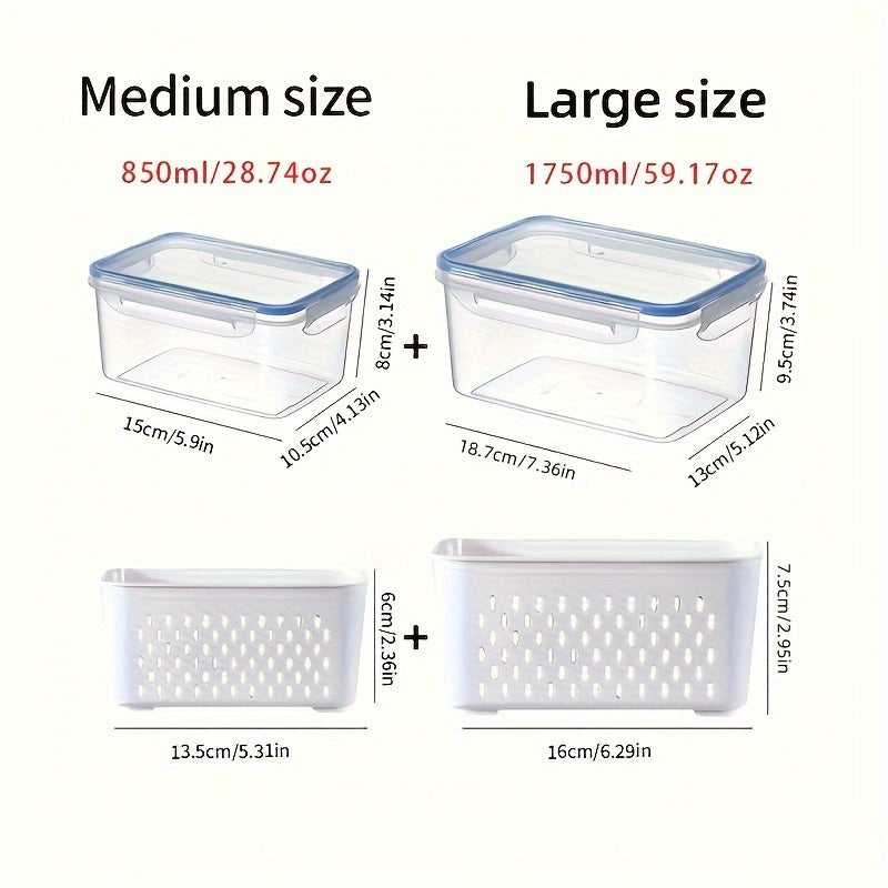 Leak-Proof Food Storage Containers Set of 4, BPA-Free, Airtight, Stackable