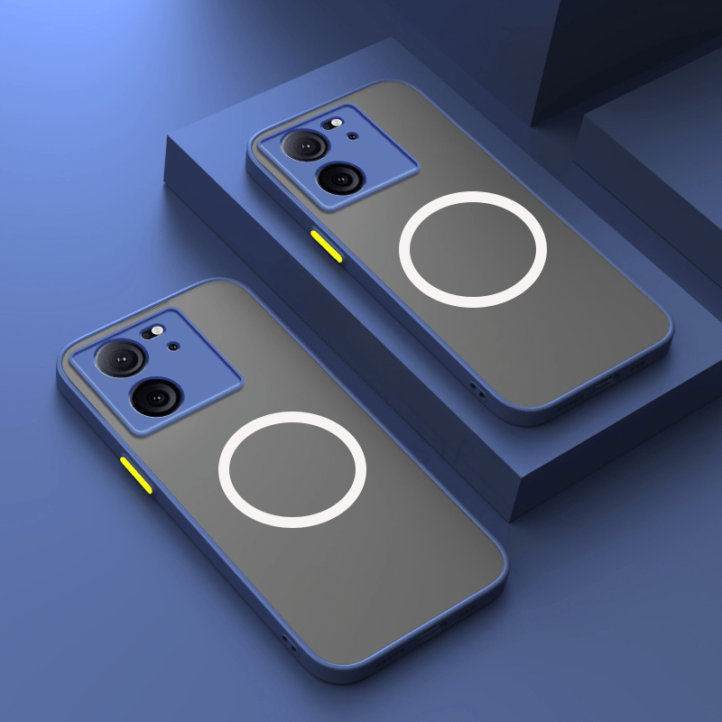 Frosted Full Cover Phone Case Compatible with Xiaomi Models Shockproof Magnetic Car Holder Support Wireless Charging