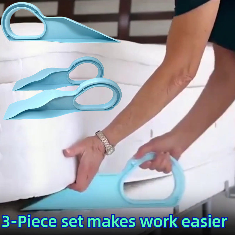 Set of 3 Ergonomic Bedding Blue Includes Mattress and Sheet Holders for Home Hotel