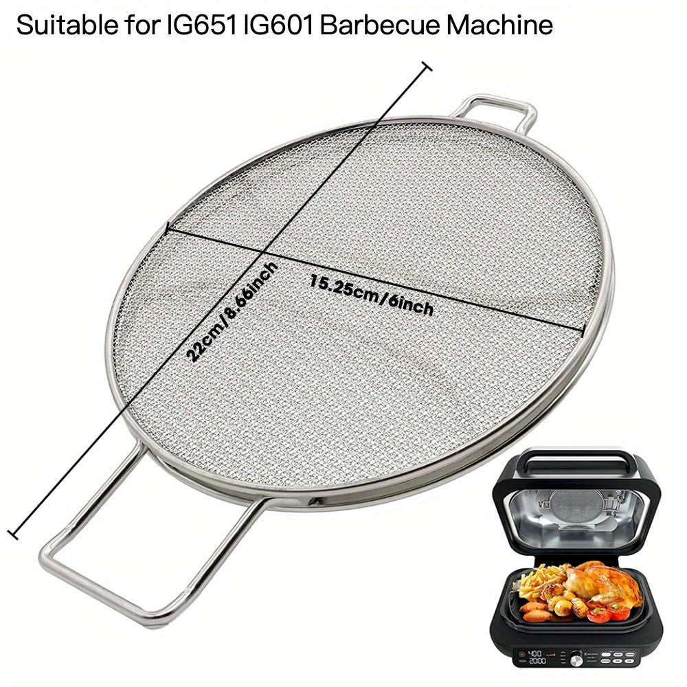 Stainless Steel Mesh Cover for Indoor Grill Splatter Protector Compatible with FG551 IG651 IG601 AG301