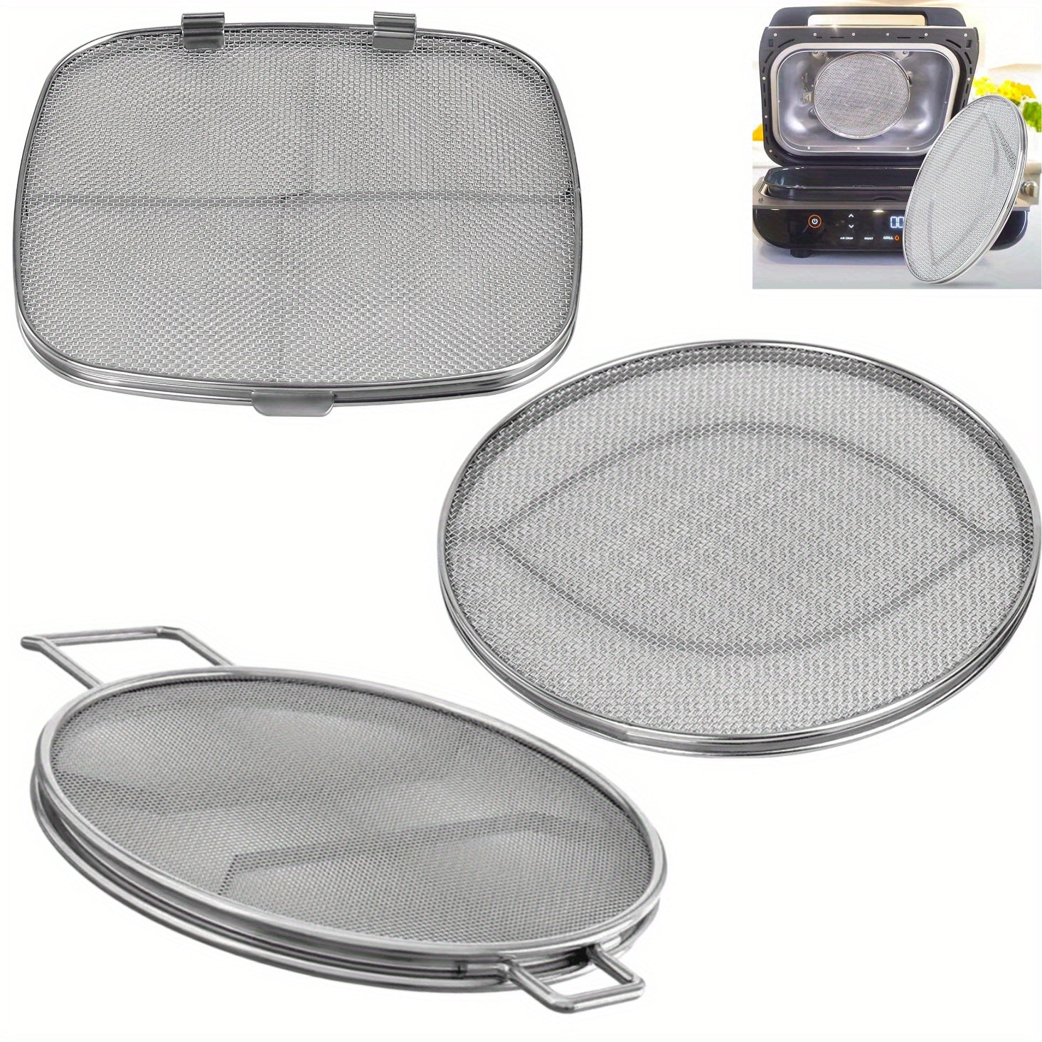 Stainless Steel Mesh Cover for Indoor Grill Splatter Protector Compatible with FG551 IG651 IG601 AG301