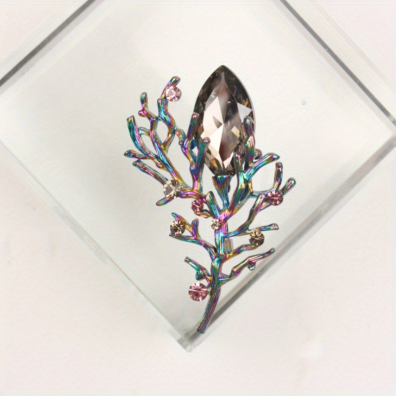 Elegant Irregular Shaped Enamel Brooch Pin for Women Vibrant Plating Stylish Accessory