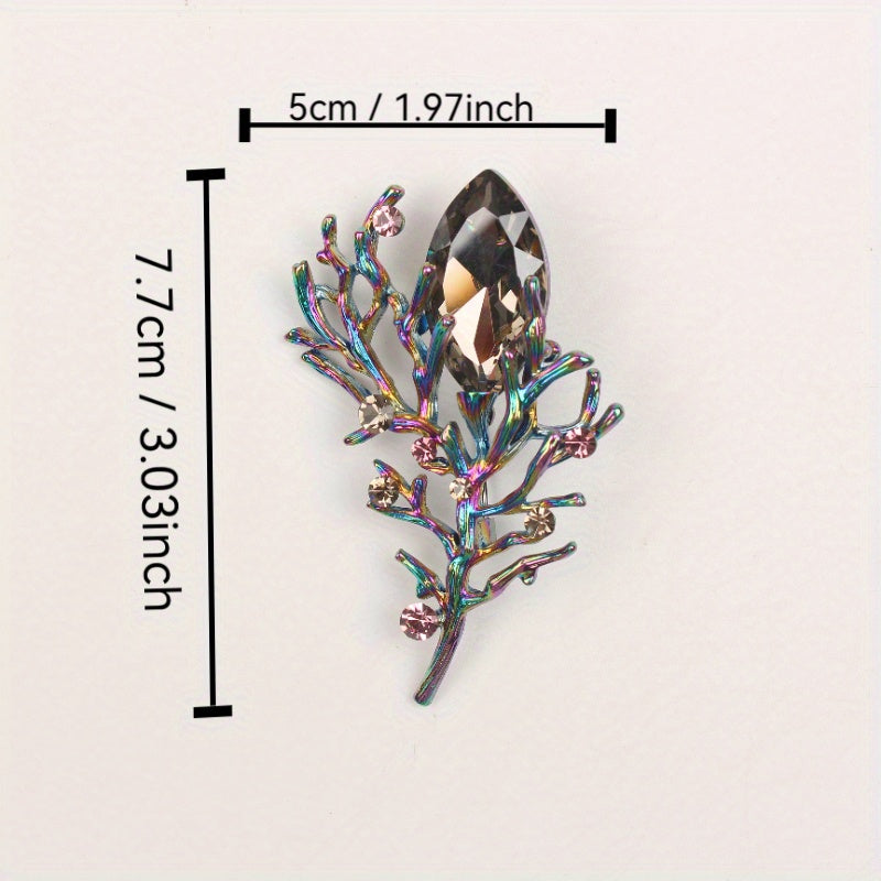 Elegant Irregular Shaped Enamel Brooch Pin for Women Vibrant Plating Stylish Accessory