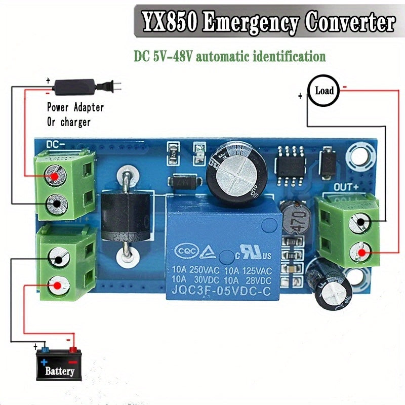 Módulo de batería de litio para convertidor de energía de emergencia de 5V-48V con conmutación automática y modo de espera