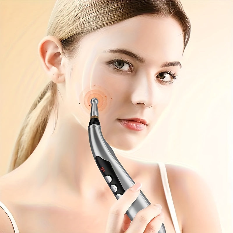 Tezliklari sozlanadigan va almashtiriladigan boshli elektr massaj qalam, to'liq tana uchun qulaylik uchun USB orqali zaryadlanadi.