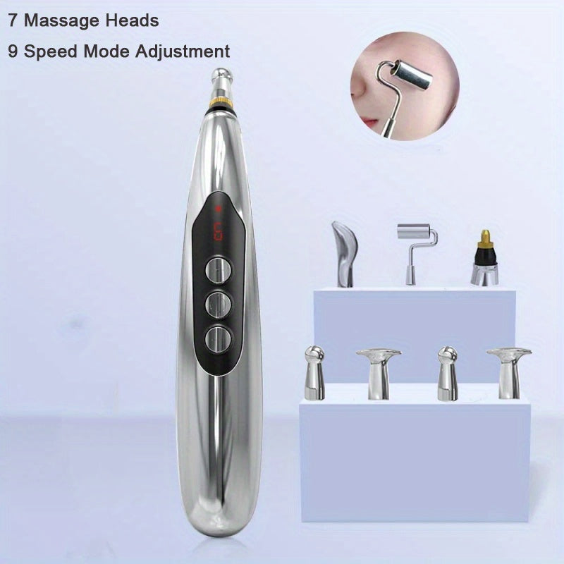 Tezliklari sozlanadigan va almashtiriladigan boshli elektr massaj qalam, to'liq tana uchun qulaylik uchun USB orqali zaryadlanadi.