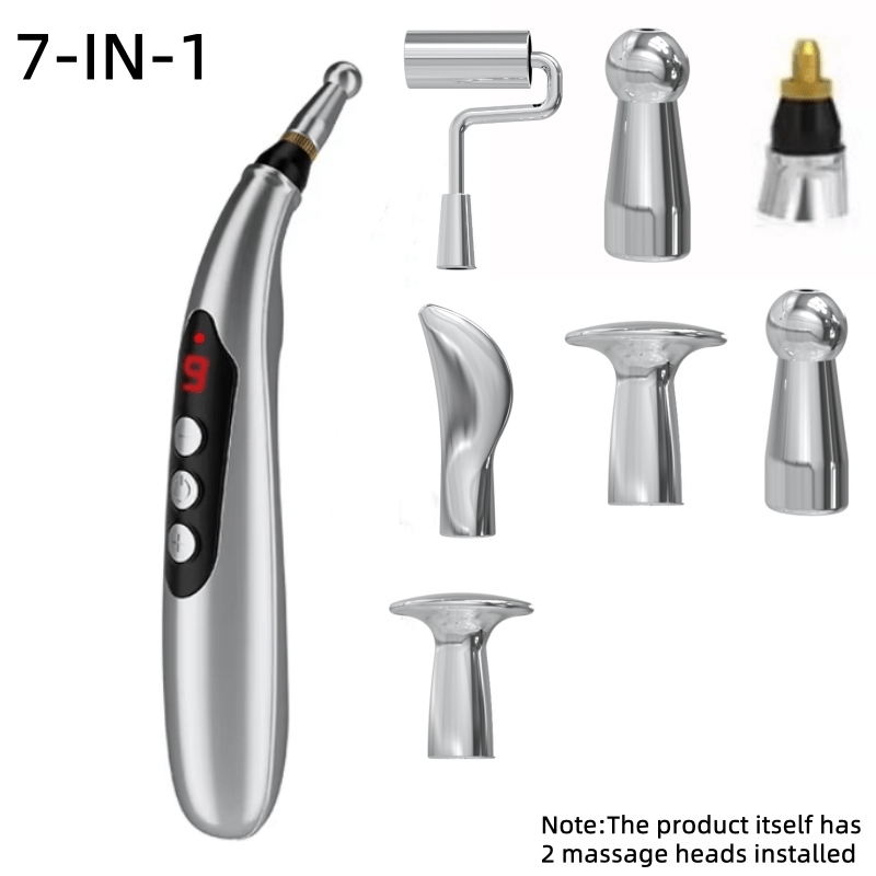 Tezliklari sozlanadigan va almashtiriladigan boshli elektr massaj qalam, to'liq tana uchun qulaylik uchun USB orqali zaryadlanadi.