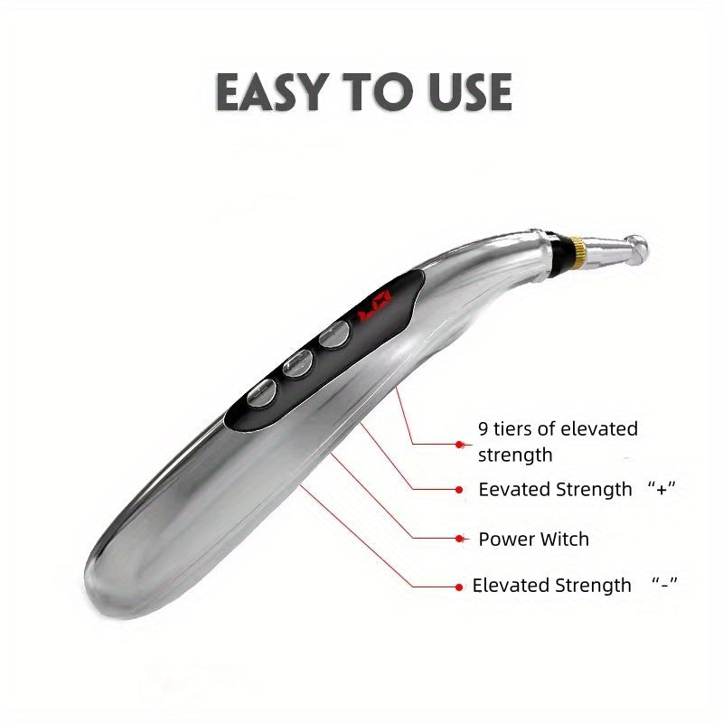 Tezliklari sozlanadigan va almashtiriladigan boshli elektr massaj qalam, to'liq tana uchun qulaylik uchun USB orqali zaryadlanadi.