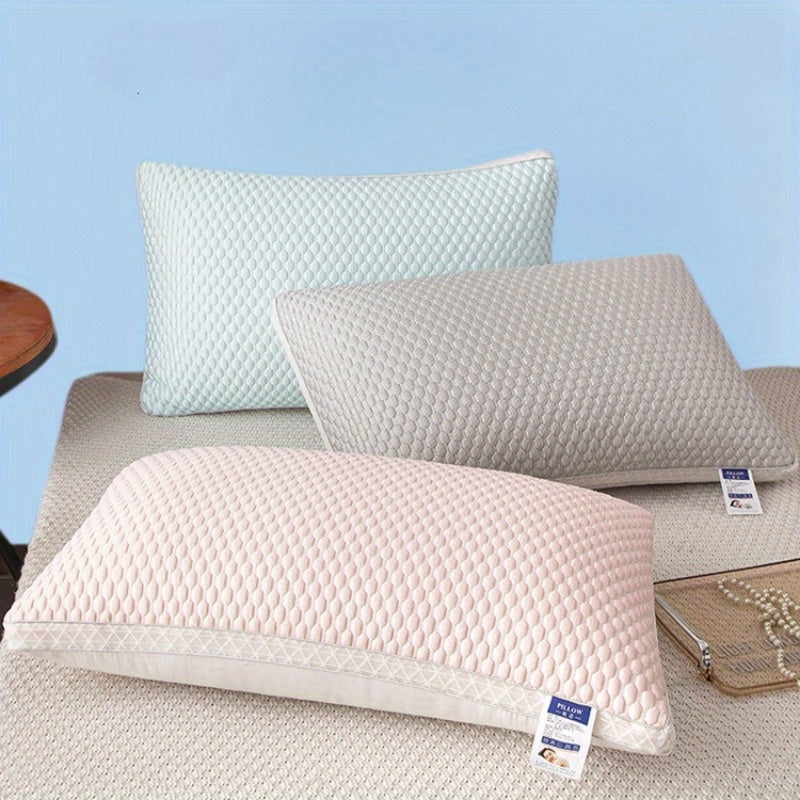 2-Piece Cool Ice Silk Pellet Pillow with Support and Massage Core