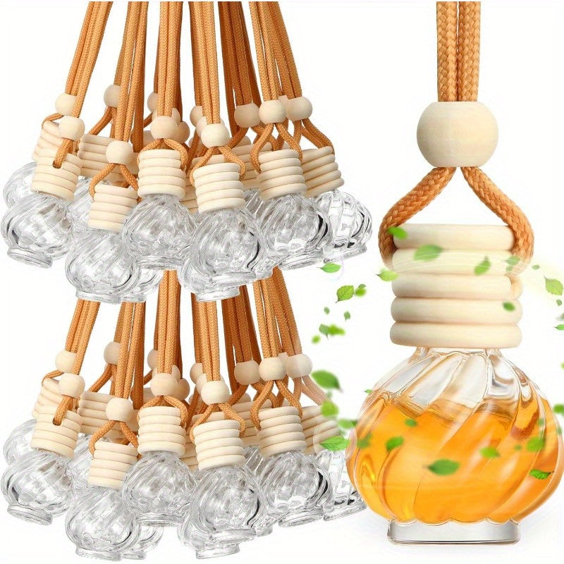 10 ta to'ldiriladigan shisha asosiy yog'li diffuzor shishalari 6ml osilib turadigan aromaterapiya pendants