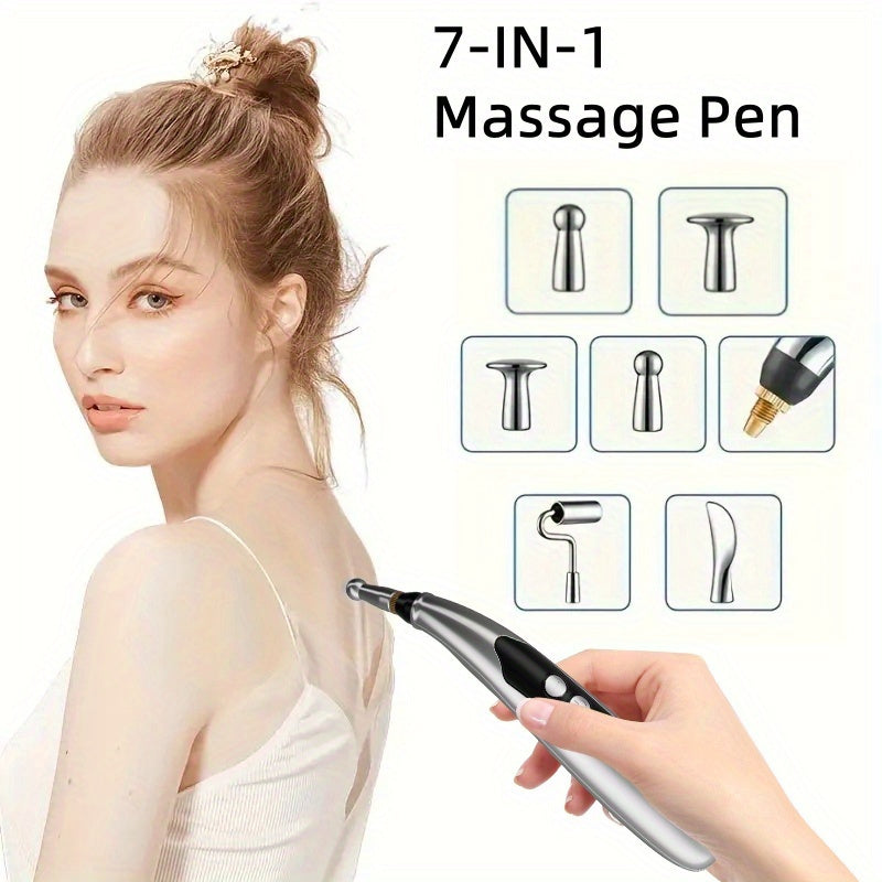 7-в-1 Перезаряжаемый акупрессурный ручка для массажа и терапии точек